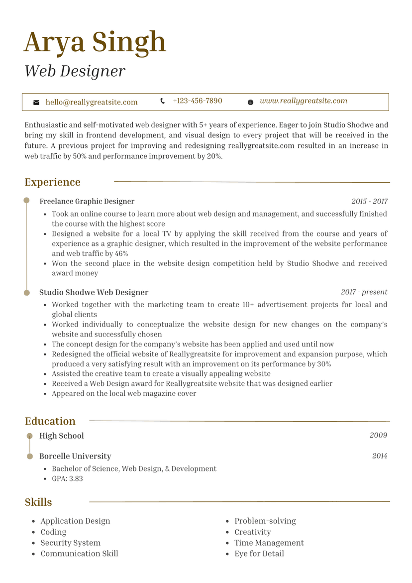 HR-Approved Resume Template 2